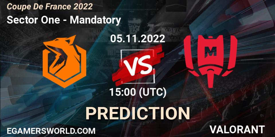 Sector One vs Mandatory: Match Prediction. 05.11.2022 at 15:00, VALORANT, Coupe De France 2022