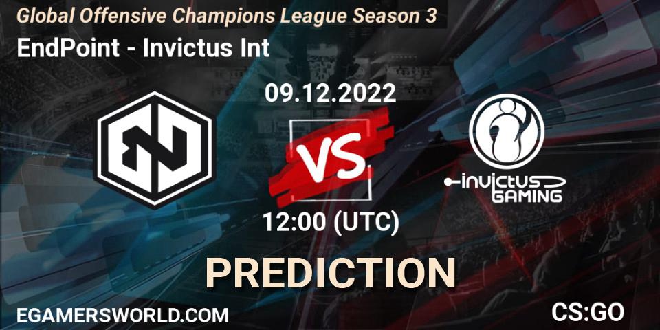 EndPoint vs Invictus Int: Match Prediction. 09.12.2022 at 12:00, Counter-Strike (CS2), Global Offensive Champions League Season 3