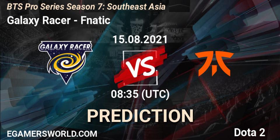 Galaxy Racer vs Fnatic: Match Prediction. 15.08.2021 at 08:35, Dota 2, BTS Pro Series Season 7: Southeast Asia
