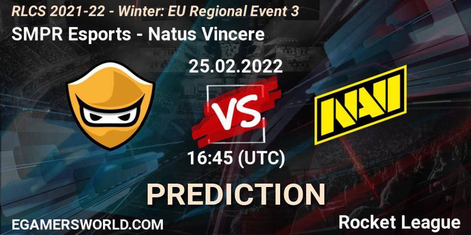 SMPR Esports vs Natus Vincere: Match Prediction. 25.02.2022 at 16:45, Rocket League, RLCS 2021-22 - Winter: EU Regional Event 3