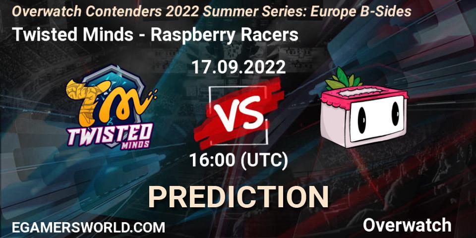 Twisted Minds vs Raspberry Racers: Match Prediction. 17.09.2022 at 16:00, Overwatch, Overwatch Contenders 2022 Summer Series: Europe B-Sides