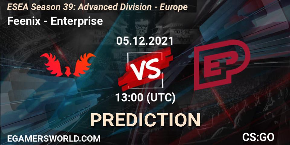 Feenix vs Enterprise: Match Prediction. 05.12.2021 at 13:00, Counter-Strike (CS2), ESEA Season 39: Advanced Division - Europe