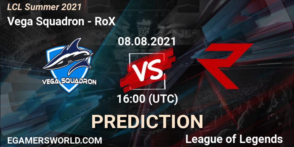 Vega Squadron vs RoX: Match Prediction. 08.08.21, LoL, LCL Summer 2021