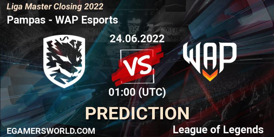 Pampas vs WAP Esports: Match Prediction. 24.06.22, LoL, Liga Master Closing 2022