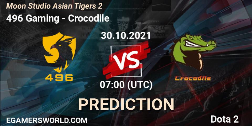 496 Gaming vs Crocodile: Match Prediction. 30.10.2021 at 07:06, Dota 2, Moon Studio Asian Tigers 2