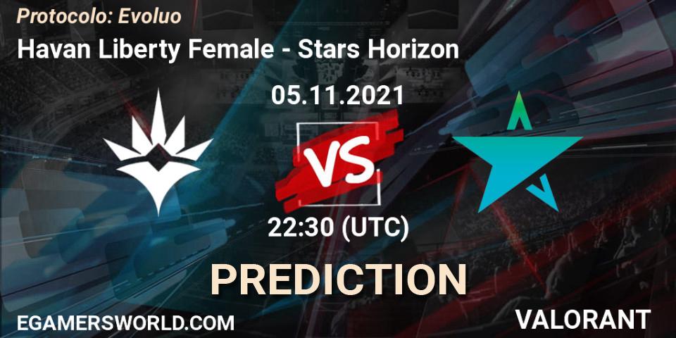 Havan Liberty Female vs Stars Horizon: Match Prediction. 05.11.2021 at 22:30, VALORANT, Protocolo: Evolução