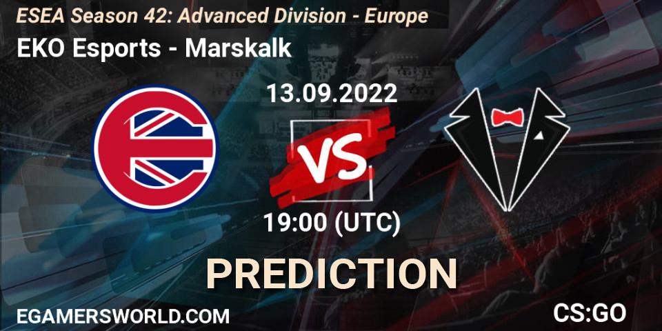 EKO Esports vs Marskalk: Match Prediction. 13.09.2022 at 19:00, Counter-Strike (CS2), ESEA Season 42: Advanced Division - Europe