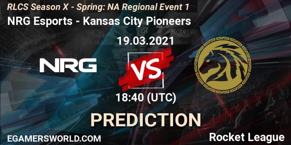 NRG Esports vs Kansas City Pioneers: Match Prediction. 19.03.2021 at 18:40, Rocket League, RLCS Season X - Spring: NA Regional Event 1