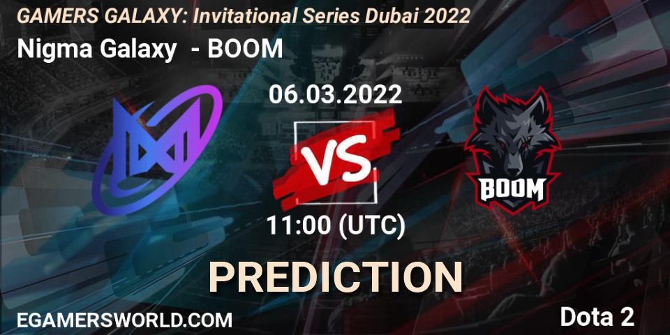 Nigma Galaxy vs BOOM: Match Prediction. 06.03.22, Dota 2, GAMERS GALAXY: Invitational Series Dubai 2022