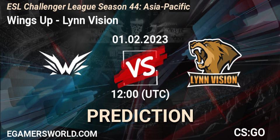 Wings Up vs Lynn Vision: Match Prediction. 01.02.23, CS2 (CS:GO), ESL Challenger League Season 44: Asia-Pacific