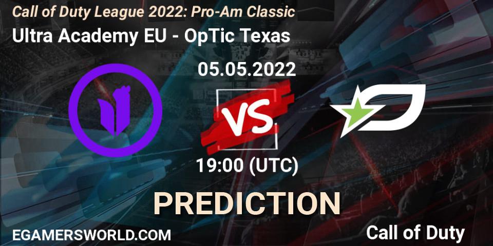 Ultra Academy EU vs OpTic Texas: Match Prediction. 05.05.2022 at 19:00, Call of Duty, Call of Duty League 2022: Pro-Am Classic