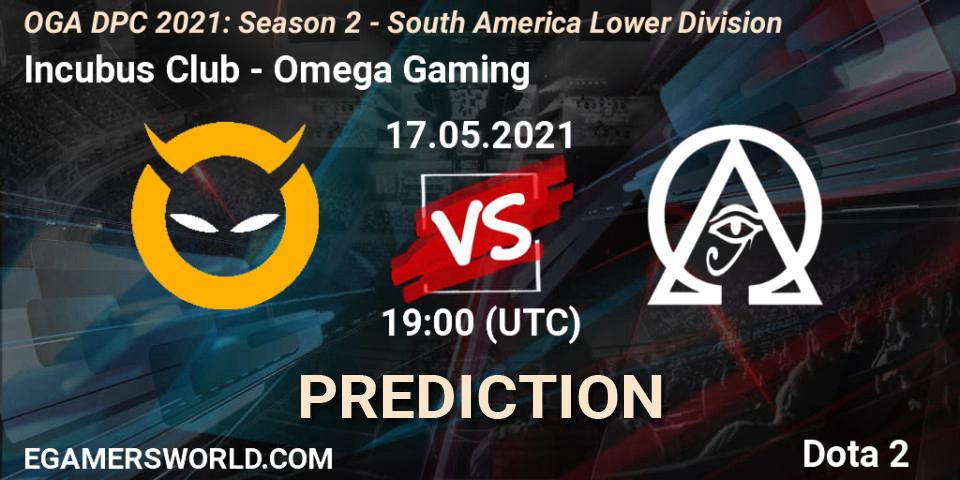Incubus Club vs Omega Gaming: Match Prediction. 17.05.2021 at 19:03, Dota 2, OGA DPC 2021: Season 2 - South America Lower Division 