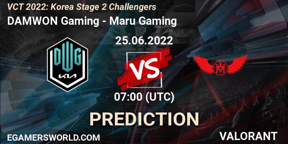 DAMWON Gaming vs Maru Gaming: Match Prediction. 25.06.22, VALORANT, VCT 2022: Korea Stage 2 Challengers