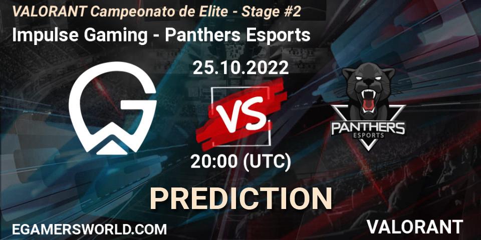 Impulse Gaming vs Panthers Esports: Match Prediction. 25.10.22, VALORANT, VALORANT Campeonato de Elite - Stage #2