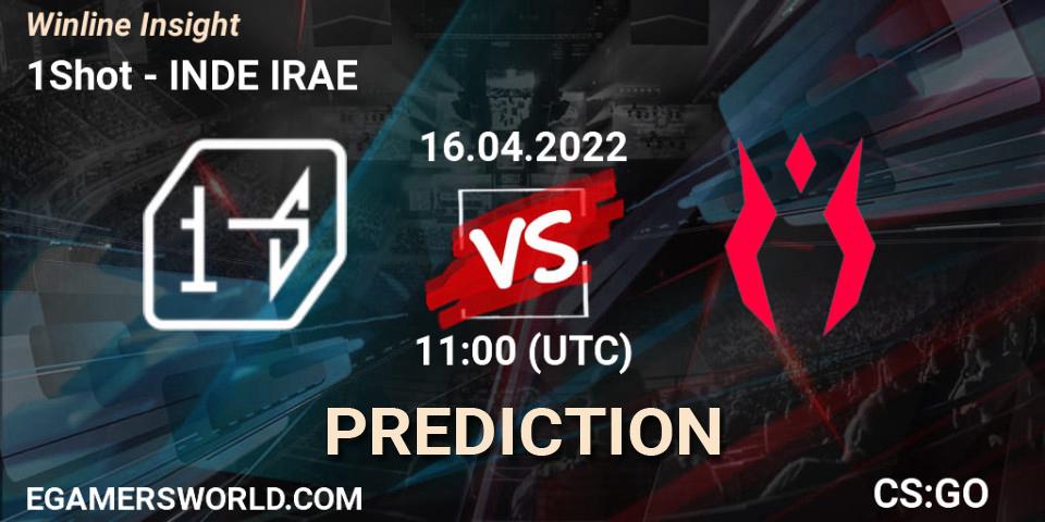 1Shot vs INDE IRAE: Match Prediction. 16.04.2022 at 11:00, Counter-Strike (CS2), Winline Insight
