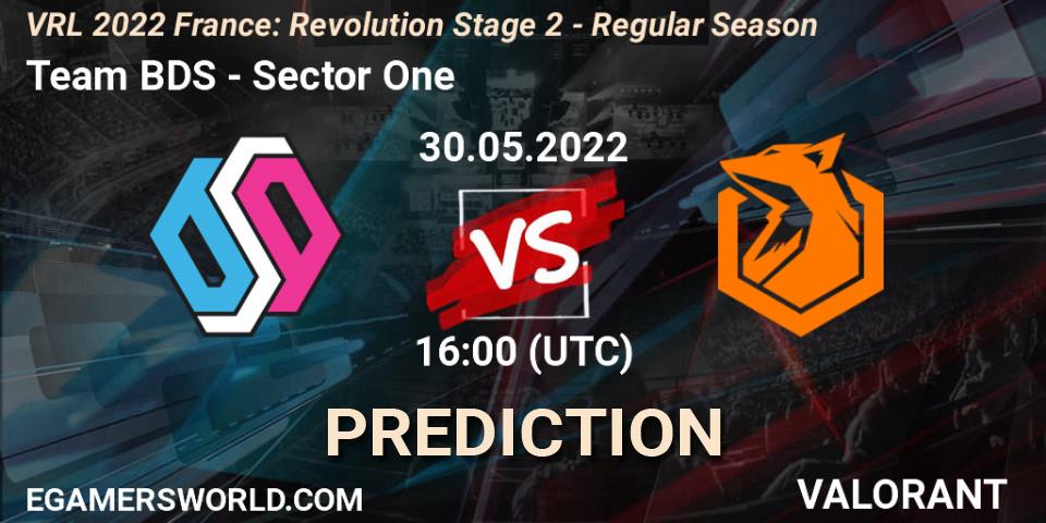 Team BDS vs Sector One: Match Prediction. 30.05.2022 at 16:00, VALORANT, VRL 2022 France: Revolution Stage 2 - Regular Season