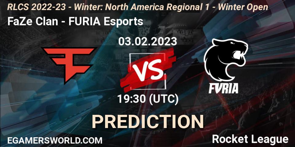 FaZe Clan vs FURIA Esports: Match Prediction. 03.02.2023 at 19:30, Rocket League, RLCS 2022-23 - Winter: North America Regional 1 - Winter Open