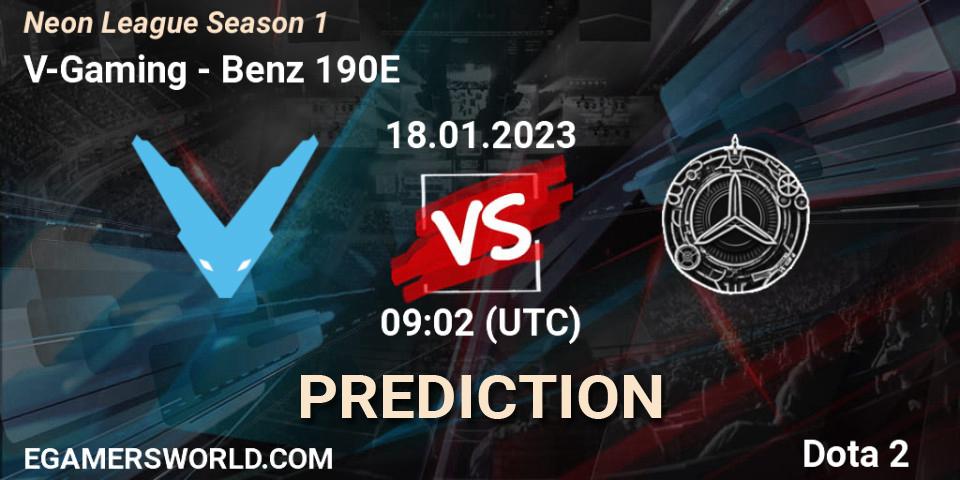 V-Gaming vs Benz 190E: Match Prediction. 18.01.2023 at 09:02, Dota 2, Neon League Season 1