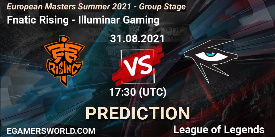 Fnatic Rising vs Illuminar Gaming: Match Prediction. 31.08.21, LoL, European Masters Summer 2021 - Group Stage