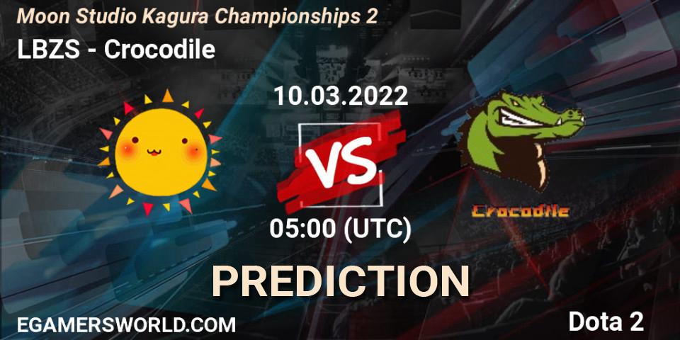LBZS vs Crocodile: Match Prediction. 10.03.2022 at 05:06, Dota 2, Moon Studio Kagura Championships 2