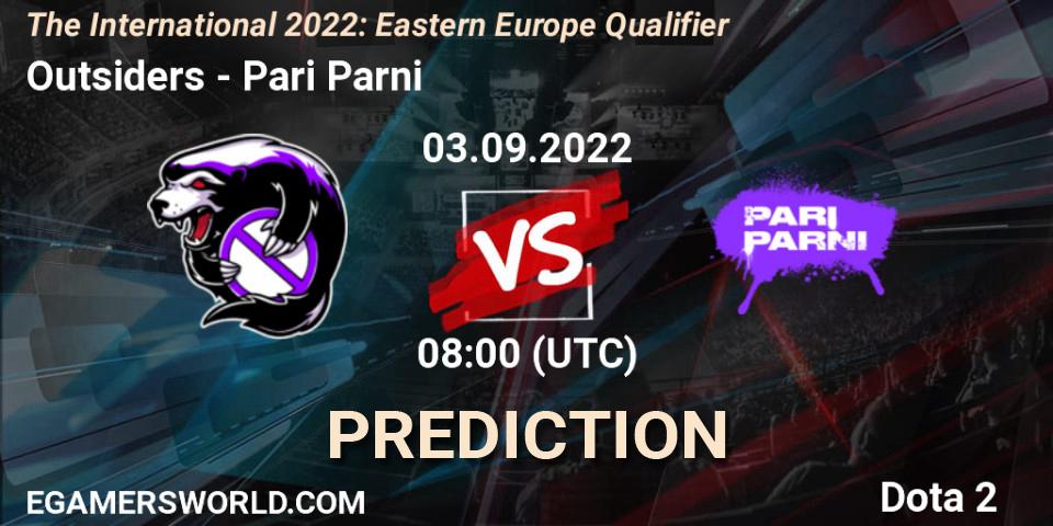 Outsiders vs Pari Parni: Match Prediction. 03.09.22, Dota 2, The International 2022: Eastern Europe Qualifier