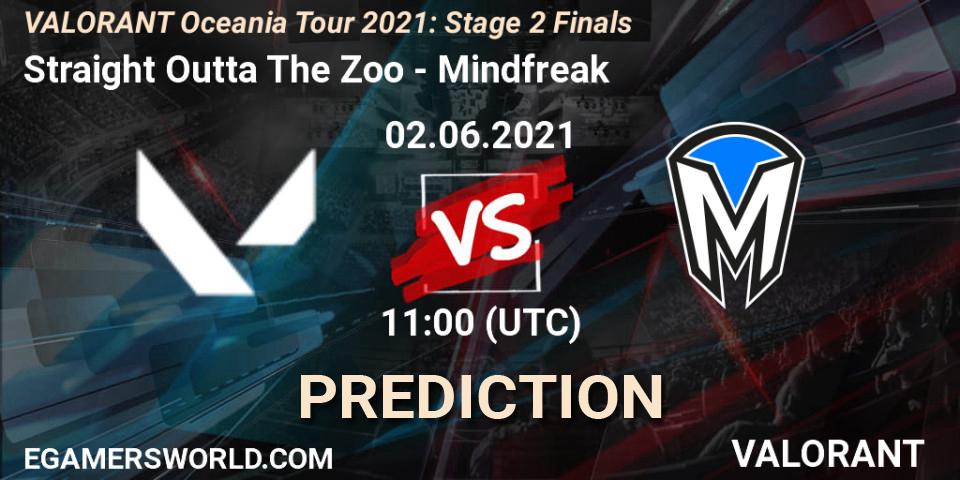 Straight Outta The Zoo vs Mindfreak: Match Prediction. 02.06.2021 at 11:00, VALORANT, VALORANT Oceania Tour 2021: Stage 2 Finals