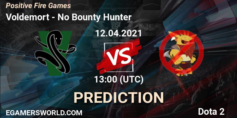 Voldemort vs No Bounty Hunter: Match Prediction. 12.04.2021 at 19:09, Dota 2, Positive Fire Games