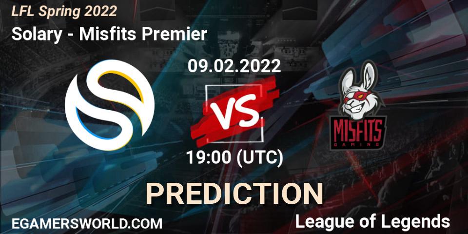 Solary vs Misfits Premier: Match Prediction. 09.02.2022 at 19:00, LoL, LFL Spring 2022