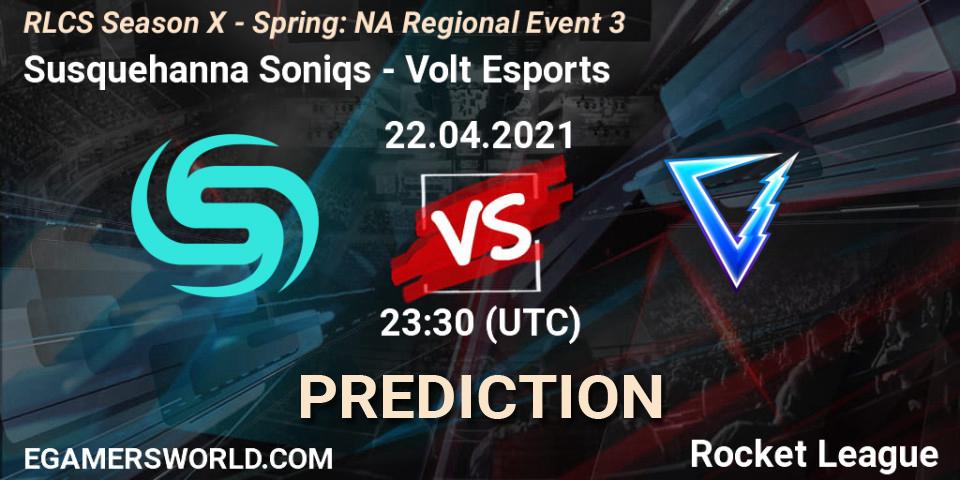 Susquehanna Soniqs vs Volt Esports: Match Prediction. 22.04.2021 at 23:30, Rocket League, RLCS Season X - Spring: NA Regional Event 3