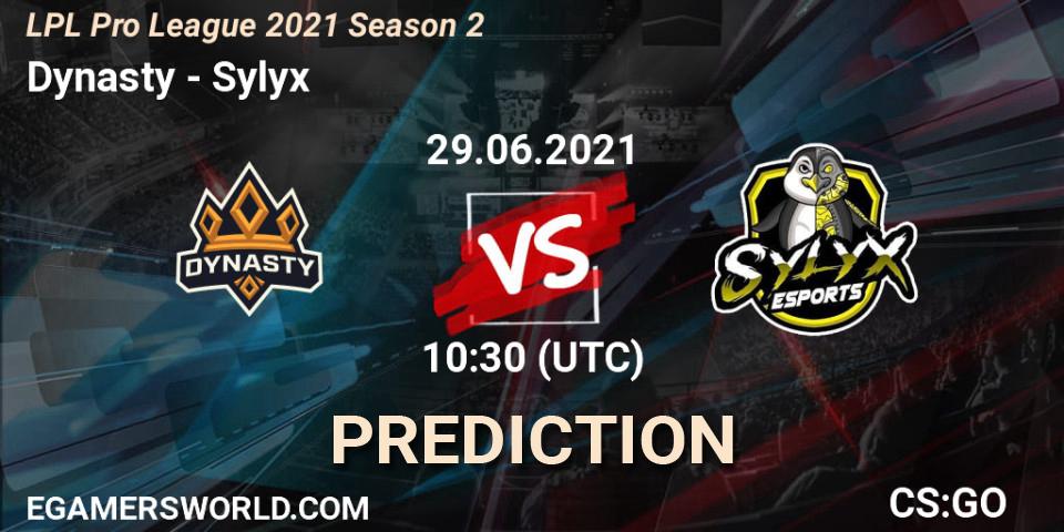 Dynasty vs Sylyx: Match Prediction. 29.06.2021 at 10:30, Counter-Strike (CS2), LPL Pro League 2021 Season 2