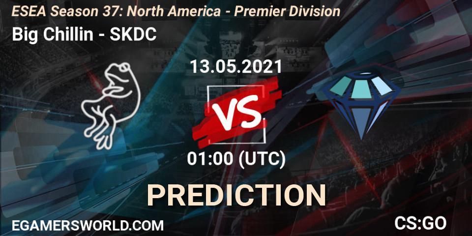 Big Chillin vs SKDC: Match Prediction. 13.05.2021 at 01:00, Counter-Strike (CS2), ESEA Season 37: North America - Premier Division