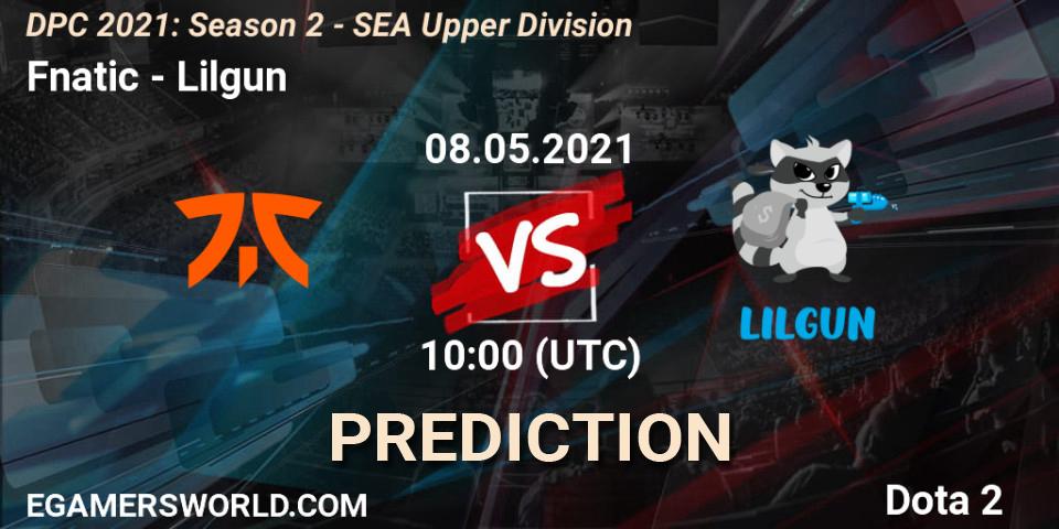 Fnatic vs Lilgun: Match Prediction. 08.05.2021 at 10:27, Dota 2, DPC 2021: Season 2 - SEA Upper Division
