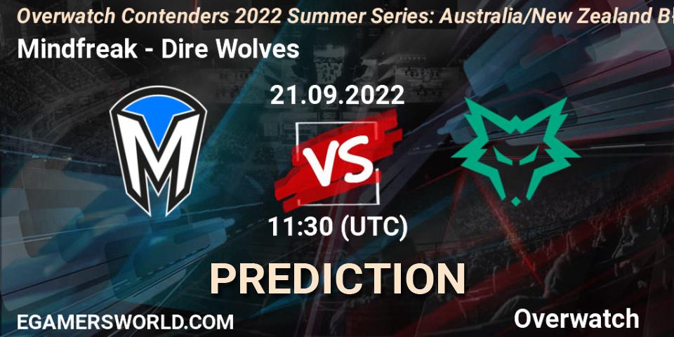 Mindfreak vs Dire Wolves: Match Prediction. 21.09.2022 at 11:30, Overwatch, Overwatch Contenders 2022 Summer Series: Australia/New Zealand B-Sides