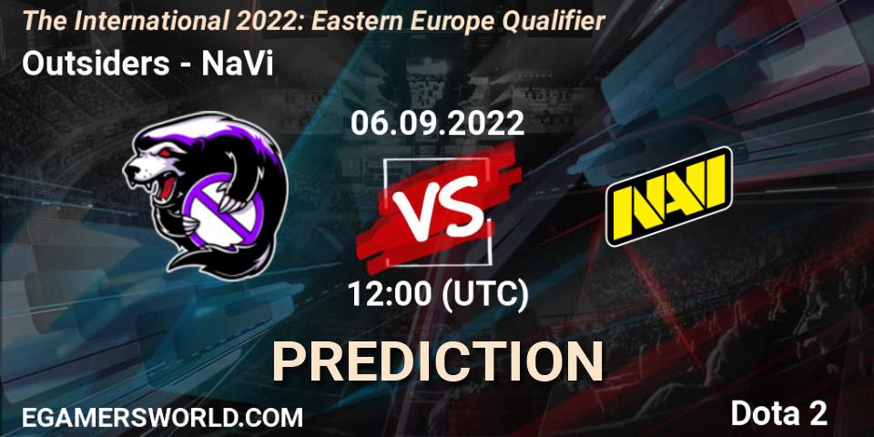 Outsiders vs NaVi: Match Prediction. 06.09.22, Dota 2, The International 2022: Eastern Europe Qualifier