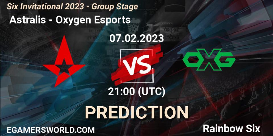 Astralis vs Oxygen Esports: Match Prediction. 07.02.2023 at 21:15, Rainbow Six, Six Invitational 2023 - Group Stage