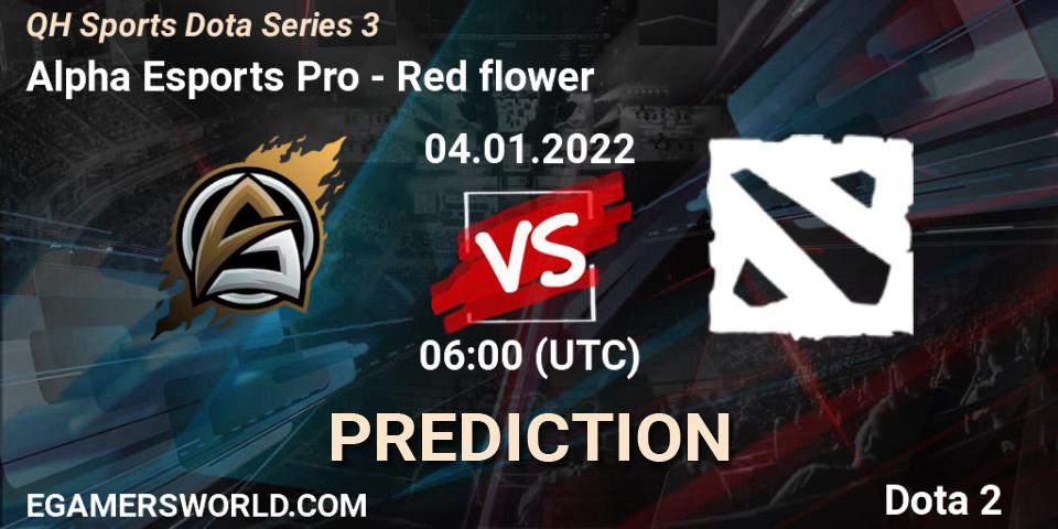 Alpha Esports Pro vs Red flower: Match Prediction. 04.01.2022 at 06:22, Dota 2, QH Sports Dota Series 3