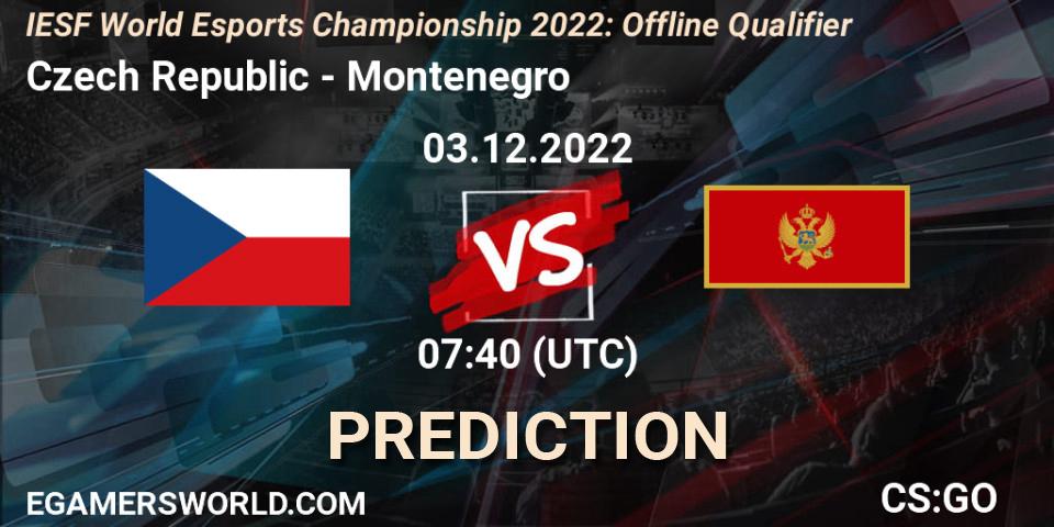 Czech Republic vs Montenegro: Match Prediction. 03.12.2022 at 10:15, Counter-Strike (CS2), IESF World Esports Championship 2022: Offline Qualifier