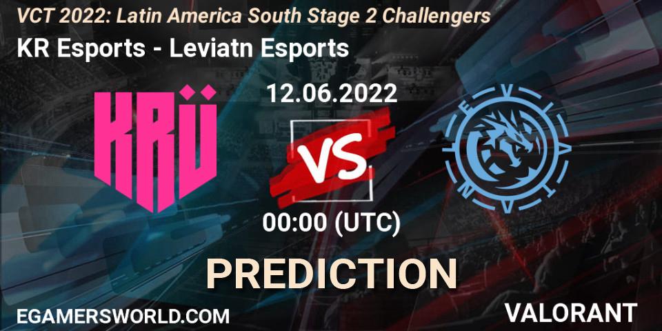 KRÜ Esports vs Leviatán Esports: Match Prediction. 11.06.2022 at 22:00, VALORANT, VCT 2022: Latin America South Stage 2 Challengers