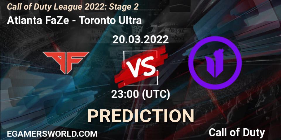 Atlanta FaZe vs Toronto Ultra: Match Prediction. 20.03.2022 at 22:00, Call of Duty, Call of Duty League 2022: Stage 2