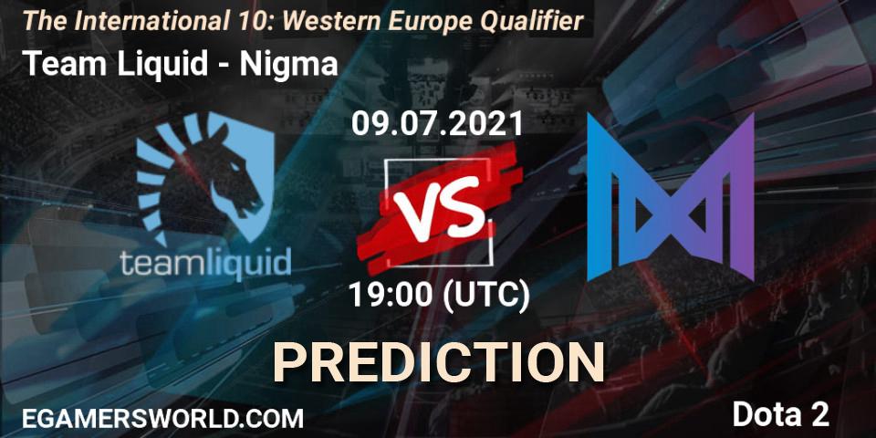 Team Liquid vs Nigma Galaxy: Match Prediction. 09.07.21, Dota 2, The International 10: Western Europe Qualifier