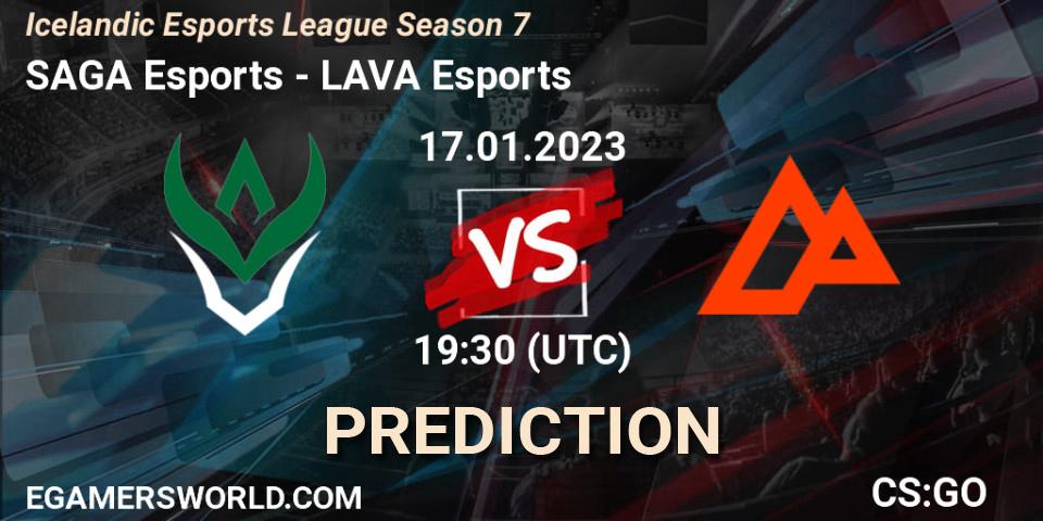 SAGA Esports vs LAVA Esports: Match Prediction. 17.01.2023 at 19:30, Counter-Strike (CS2), Icelandic Esports League Season 7