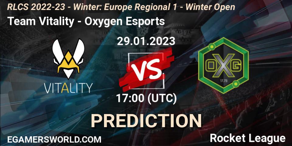 Team Vitality vs Oxygen Esports: Match Prediction. 29.01.23, Rocket League, RLCS 2022-23 - Winter: Europe Regional 1 - Winter Open