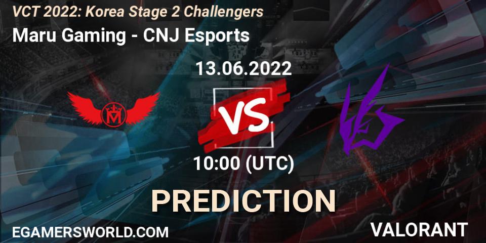 Maru Gaming vs CNJ Esports: Match Prediction. 13.06.22, VALORANT, VCT 2022: Korea Stage 2 Challengers