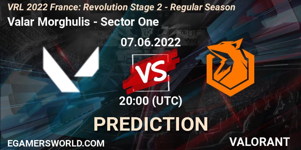 Valar Morghulis vs Sector One: Match Prediction. 07.06.2022 at 20:00, VALORANT, VRL 2022 France: Revolution Stage 2 - Regular Season