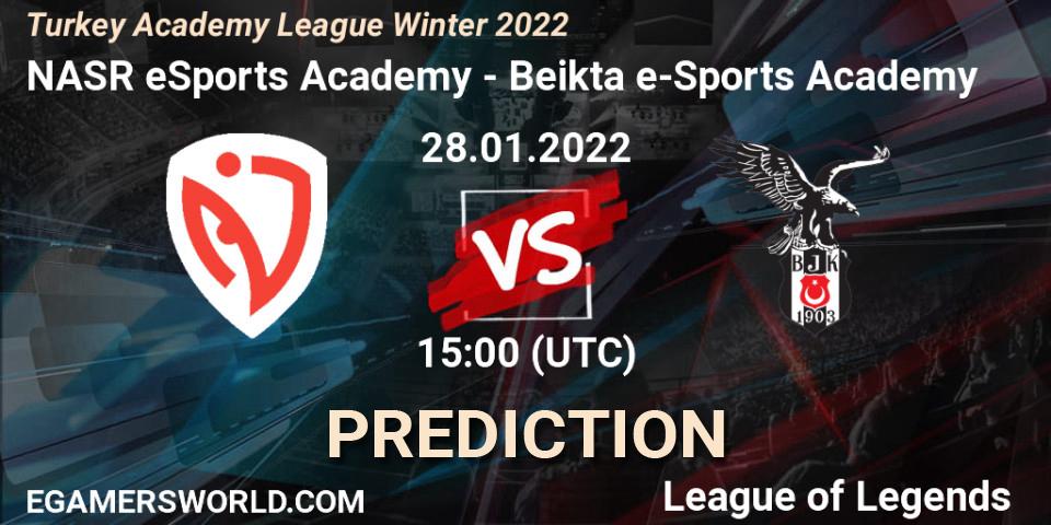 NASR eSports Academy vs Beşiktaş e-Sports Academy: Match Prediction. 28.01.2022 at 15:00, LoL, Turkey Academy League Winter 2022