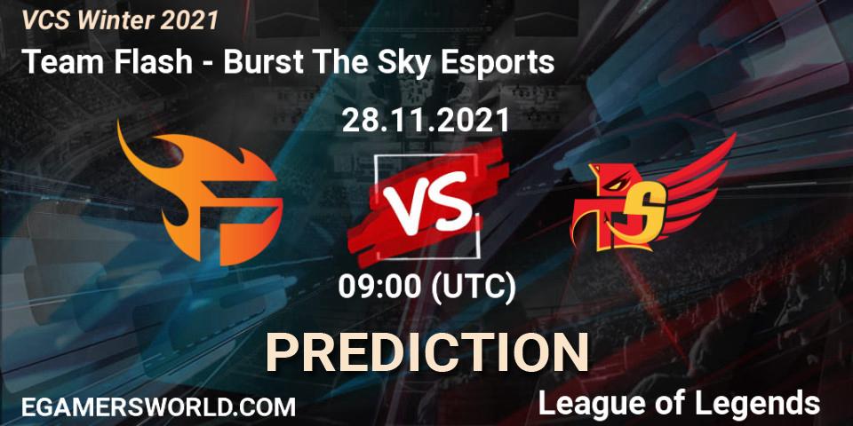 Team Flash vs Burst The Sky Esports: Match Prediction. 28.11.2021 at 09:00, LoL, VCS Winter 2021