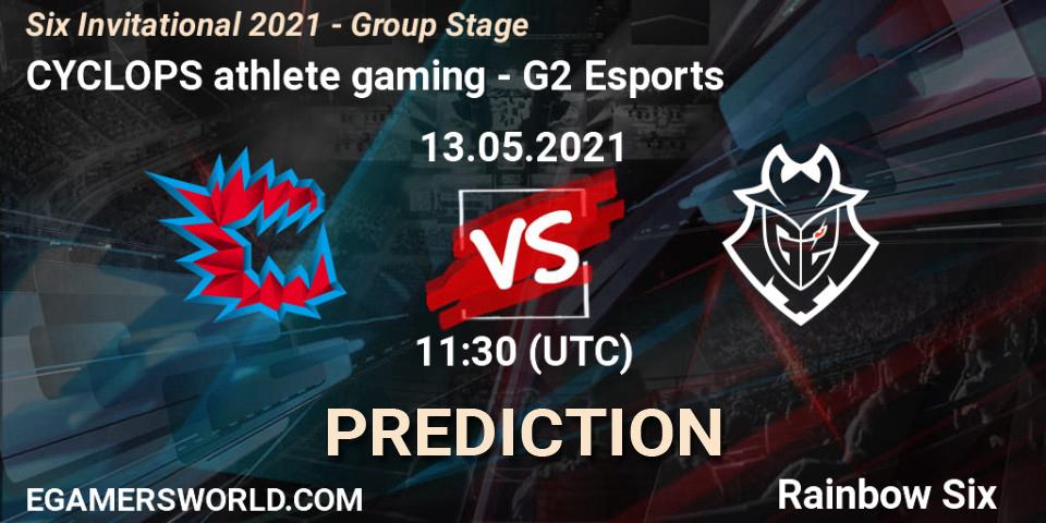 CYCLOPS athlete gaming vs G2 Esports: Match Prediction. 13.05.21, Rainbow Six, Six Invitational 2021 - Group Stage