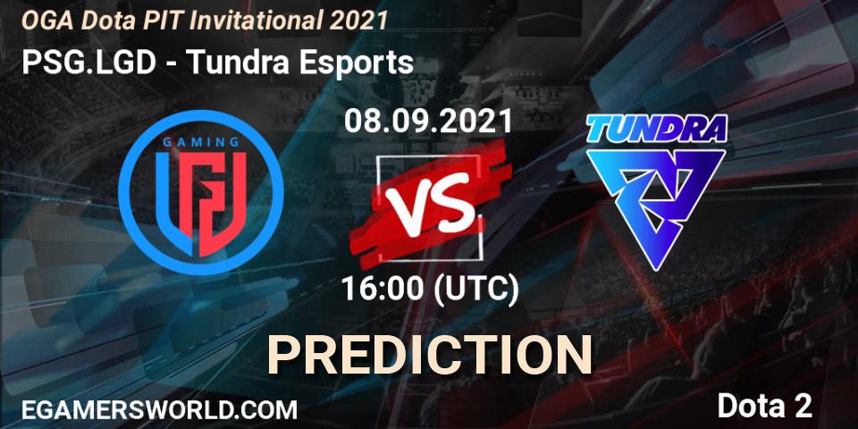 PSG.LGD vs Tundra Esports: Match Prediction. 08.09.2021 at 15:24, Dota 2, OGA Dota PIT Invitational 2021