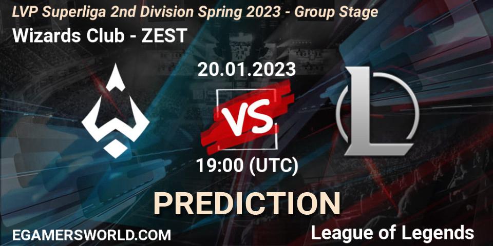 Wizards Club vs ZEST: Match Prediction. 20.01.2023 at 19:00, LoL, LVP Superliga 2nd Division Spring 2023 - Group Stage