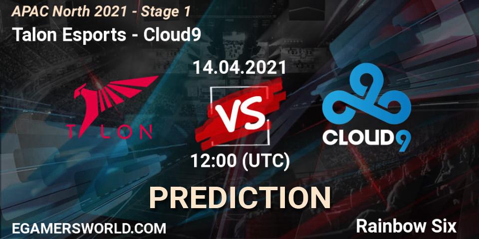 Talon Esports vs Cloud9: Match Prediction. 14.04.2021 at 12:00, Rainbow Six, APAC North 2021 - Stage 1